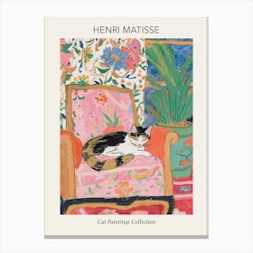 Henri Matisse Cat Sleeping Sofa Painting Canvas Print