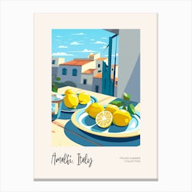 Amalfi, Italy Lemons 1 Italian Summer Collection Canvas Print