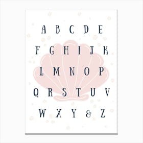 Seashell Alphabet Canvas Print