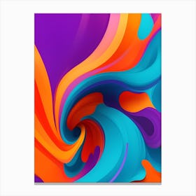 Abstract Colorful Waves Vertical Composition 48 Canvas Print