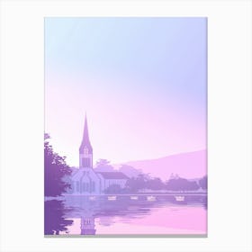 Church On The Lake Canvas Print