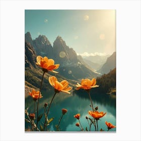 Flowers In The Mountains Canvas Print