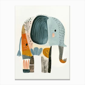 Charming Nursery Kids Animals Elephant 1 Canvas Print