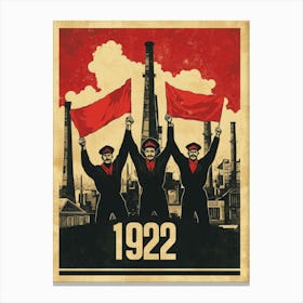 Aihrgdesign A Vintage Political Poster Marking The Formation 11 Leinwandbild