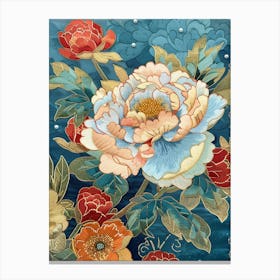 Peony Flower Painting 2 Canvas Print