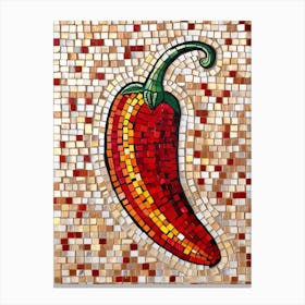 Hot Pepper Mosaic Canvas Print