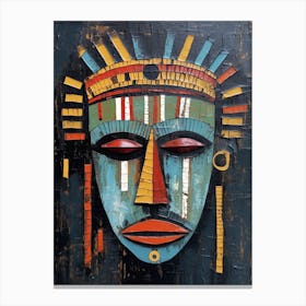 Mystical Moods; African Tribal Masked Tales Canvas Print