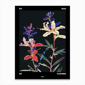 No Rain No Flowers Poster Lobelia 2 Canvas Print