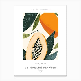 Papaya Le Marche Fermier Poster 5 Canvas Print