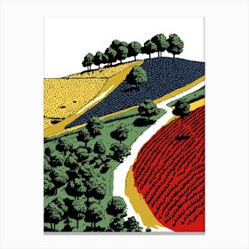 Landscape Of The Vineyards Canvas Print