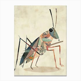Colourful Insect Illustration Cricket 17 Canvas Print