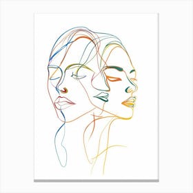 Abstract Women Faces 8 Canvas Print