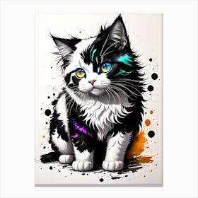 Cat Painting 4 Canvas Print