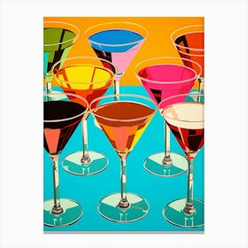 Martini Pop Art Inspired 1 Canvas Print