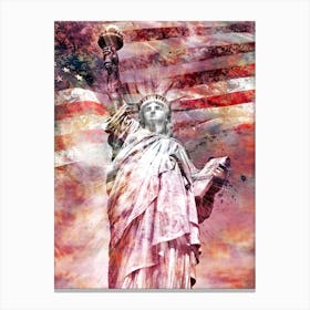 MODERN ART RED Statue Of Liberty Canvas Print