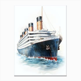 Titanic Ship Colour Pencil 2 Canvas Print