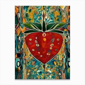 Strawberry Heart Canvas Print