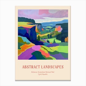 Colourful Abstract Bohemian Switzerland National Park Czech Republic 1 Poster Canvas Print