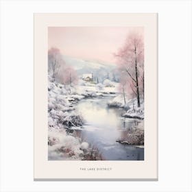 Dreamy Winter National Park Poster  The Lake District England 3 Canvas Print
