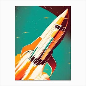 Space Shuttle Vintage Sketch Space Canvas Print