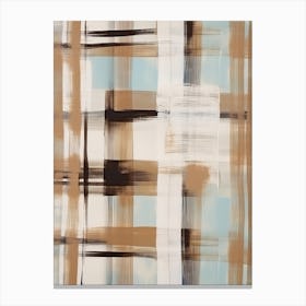 Brown Tones Plaid Pattern 0 Canvas Print
