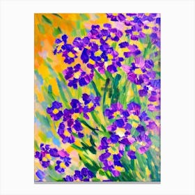 Queen Anne'S Lace Floral Print Abstract Block Colour 1 2 Flower Canvas Print