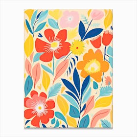 Flowers, Matisse style Canvas Print