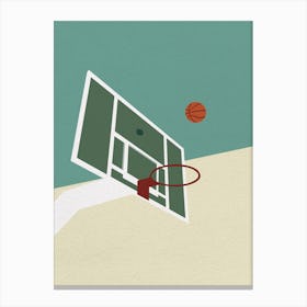 Minimal art vintage Basketball Hoop Canvas Print