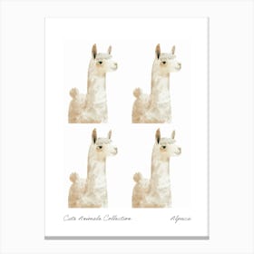 Cute Animals Collection Alpaca 2 Canvas Print