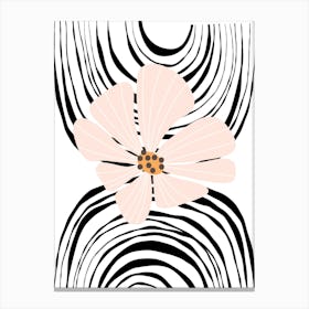 Zebra Flower Leinwandbild