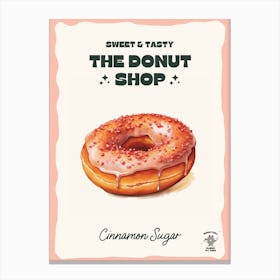 Cinnamon Sugar Donut The Donut Shop 3 Canvas Print