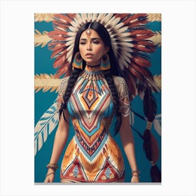 Native American Girl Canvas Print