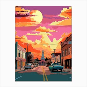 Ellensburg Washington Retro Pop Art 14 Canvas Print