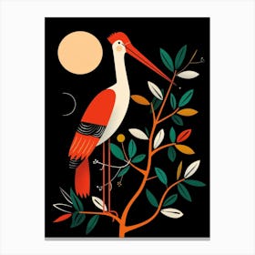 Stork In The Tree Canvas Print