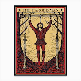 The Hanged Man Tarot Card, Vintage 0 Canvas Print