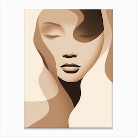 Abstract Portrait Of A Woman 14 Canvas Print