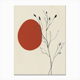 Sun And The Tree Canvas Print