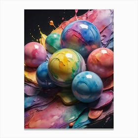 Colorful Easter Eggs Canvas Print