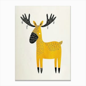 Yellow Moose 2 Canvas Print