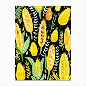 Corn Summer Illustration 1 Canvas Print