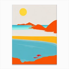 Whitehaven Beach Australia Midcentury Canvas Print