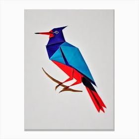Hoopoe Origami Bird Canvas Print