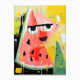 Watermelon face Canvas Print