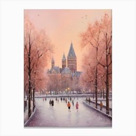 Dreamy Ice Skating Scene 4 Canvas Print