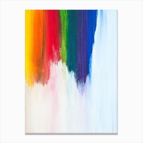 Rainbow Paint Strokes Canvas Print