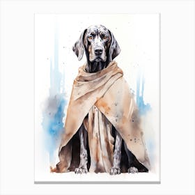 Great Dane Dog As A Jedi 1 Canvas Print