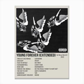 YOUNG FOREVER (EXTENDED) By Nessa Barrett. 2022 Poster Canvas Print