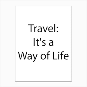 Travel Quote 15 Canvas Print