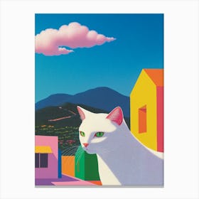 Cat In The City Canvas Print