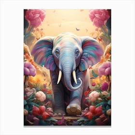 Elephant In The Forest 1 Canvas Print
